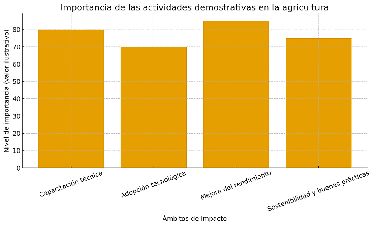 Gra´fico de las diferentes actividades demostrativas